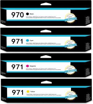 970 971 Ink Cartridges (4-Pack, Black/Cyan/Magenta/Yellow): LOMENTI 971 970 Ink Cartridges Replacement  970 Works with Pro X451 X476 X551 X576 Printer
