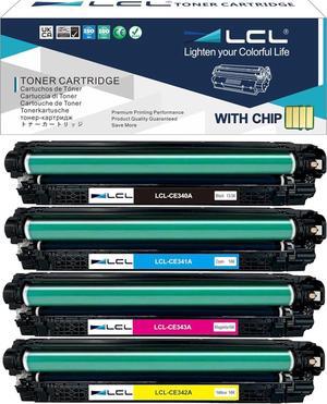 LCL Remanufactured Toner Cartridge Replacement  651A CE340A CE341A CE342A CE343A M775 M775dn M775f M775z M775z+ (Black Cyan Magenta Yellow 4-Pack)