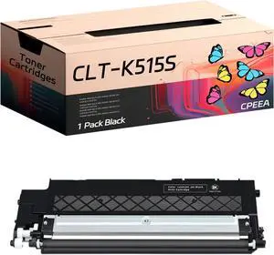 CLT-K515S CLT-C515S CLT-M515S CLT-Y515S Toner Cartridges Compatible with Samsung SL-C515 SL-C565FW Printers, High Yield 2500 Pages (Black)