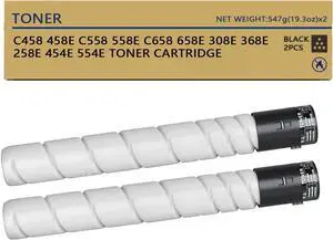 Ennovor Black Toner Compatible with TN516 TN515 TN514 TN513 TN512 TN324 TN326 Black Toner Cartridges Compatible for Konica Minolta Bizhub 308E 458E 558E 658E 368E 454E 554E Printer Toner 2 Black