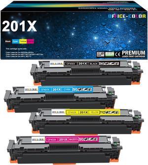OFFICE-COLOR Replacement  201A 201X Toner Cartridges Works with HP Color Laserjet Pro MFP M277dw M252dw M277n M277c6 M252n M277 (Black, Cyan, Magenta,Yellow)