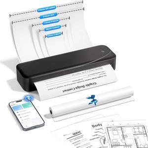 Memoking Portable Printers Wireless for Travel, Inkless Bluetooth Thermal Printer Supports 8.5" X 11" US Letter & A4 Size Thermal Paper, Compatible with iOS, Android, Laptop, Tablet, Smartphone