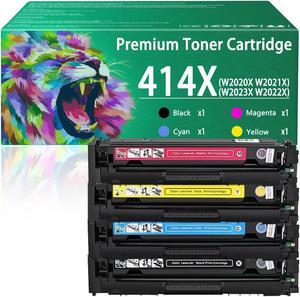 414X Toner Cartridge Compatible  414X W2020X W2021X W2023X W2022X Toner Cartridges Work  Color Laserjet Pro MFP M479fdw M479fdn M454dw M454dn Printers, blue