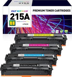 215A Toner Cartridges 4 Pack (Chip Included) Replacement  215A W2310A  Color Pro MFP M183fw M182nw M182n M155a M115nw Printer (BK/C/M/Y, 4-Pack)