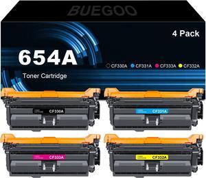 CF330A CF331A CF332A CF333A 654A High Yield Toner Cartridge Compatible for Color M651 M651n M651dn M651xh Printer | 1 Black