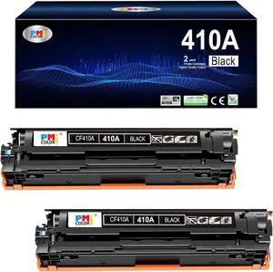 Ennovor 410A Black Toner Replacement for HP 410A CF410A Toner Fit for HP Color Pro MFP M477fnw Toner, M477fdw Toner, M452dn Toner, Color Laser Pro M477 M452 Printer Ink (2 Black)