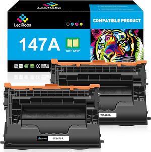 LeciRoba 10500-Page 147A Black Toner Cartridge 2-Pack Replacement  147A W1470A  Laserjet Enterprise M610 M611 M612 M610n M611dn M611x M612dn M612x MFP M634 M635 M636 M634h M635fht M635h