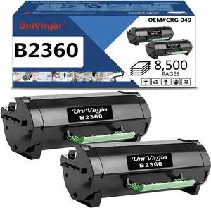 Ennovor 2 Pack Compatible B2360 High Yield 8500 Pages Toner Cartridge for M11XH 331-9805 Black Laser Toner fits for Dell B2360d B3460dn B2360dn B3465dnf B3465dn Printers