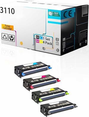 3110 3110 310-8093 310-8095 310-8099 310-8097 Toner Cartridge Compatible for Dell 3110 3110CN Printer, High Print Page Volume with Chip (Multicolour)