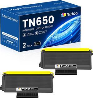 TN650 TN-650 Toner Cartridges Replacement for Brother TN650 TN620 High Yield DCP-8080DN HL-5340D HL-5370DW MFC-8480DN MFC-8680DN MFC-8690DW MFC-8890DW Printer Ink, 2 Black