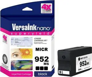 VersaInk-Nano 952 MS MICR Black Ink Cartridge for Check Printing VersaInk-Nano 952 MS MICR Black Ink Cartridge for Check Printing