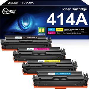 414A Toner Cartridge 4 Pack | Works with HP Color Laserjet MFP M479fdw M479fdn M479 Series, Pro M454 Series |  414A, W2020A W2021A W2022A W2023A
