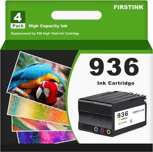 High Yield 936 Ink Cartridges 4-Pack 936 Ink Set 4S6V2LN 4S6U9LN 4S6V0LN 4S6V1LN Ink Use with OfficeJet 9122e 9110b 9125e 9128e 9130b 9135e and OfficeJet Pro Wide Format 9730e Printer