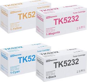 TK 5232 TK5232 4-Color Toner Cartridge Set 1T02R90US0 Compatible Toner Replacement for Kyocera TK-5232 TK-5232K TK-5232C TK-5232M TK-5232Y for Ecosys M5521cdw P5021cdw P5021cdn M5521cdn (BK/C/M/Y)