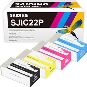 SAIDING Remanufactured Ink Cartridge Replacement for SJIC22P Ink Cartridge Kit for TM-C3500 C3500 C3510 C3520 Printer (4 Pack)