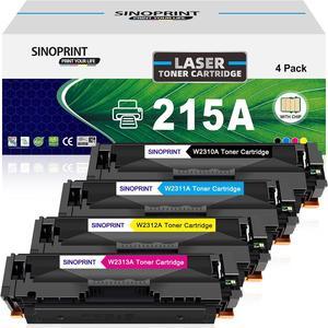215A Toner cartridges 4 Packs Replacement  215A Toner cartridges W2310A W2311A W2312A W2313A  Color Pro MFP M182nw M183fw M182 M183 M155 Printers ( Black, Cyan, Magenta, Yellow)