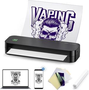 BIOMASER Wireless Tattoo Stencil Printer- Bluetooth Tattoo Transfer Stencil Machine for Tattooing Thermal Printer Copier with 20pcs Transfer Paper Compatible with Smartphone&PC Tattoo Supplies