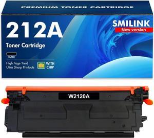 212A Black Toner Cartridge 1-Pack: (with Chip) Compatible  212A W2120A 212X W2120X  Color Enterprise M555dn M554dn M555x MFP M578f M578dn Flow MFP M578c M578z Printer New Version Ink