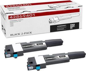 2-Pack 42869401 High Yield Black Waste Toner Box Replacement for OKI C9600 C9650 C9800 Printer