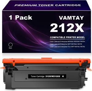 212X W2120X Black Toner Cartridge (with Chip) Remanufactured Replacement  212X 212A W2120X Toner Cartridge Use with Color Laserjet Enterprise M555 M554 Series,Black (2024 Version)