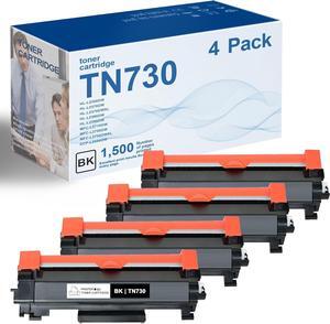TN-730 TN730 Toner Cartridge Replacement for Brother TN-730 Toner Cartridge Black MFC-L2710DW DCP-L2550DW MFC-L2750DW HL-L2350DW HL-L2390DW HL-L2370DW HL-L2395DW Printer(4-Pack,Black)