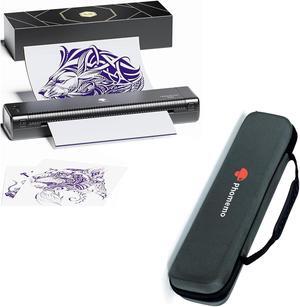 Phomemo TP81 Wireless Tattoo Stencil Printer (Upgraded) & Gray Case, Thermal Tattoo Printer with 10pcs Transfer Paper