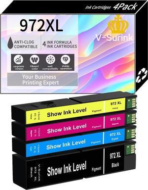 Higher Yield Remanufactured Ink Cartridge Replacement for 972A 972  Pagewide Pro 477dw 377dw 477dn 577dw 377dn 577z 452dn 452dw 552dw P55250dw P57750dw (BCMY 4pack)
