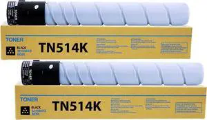 Ennovor Compatible TN514 TN514K TN-514 TN324 TN326 TN512 TN513 TN515 TN516 A9E8130 Toner Cartridge Compatible for Konica Minolta Bizhub C458 C558 C658 (28,000 Pages, Black, 2 Pack )