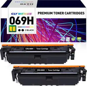 Compatible CRG-069H 069 Black Toner Cartridge with CHIP Replacement for Canon 069H 069 for imageCLASS MF751Cdw LBP674Cdw LBP673Cdw MF753Cdw Printer (2-Pack)