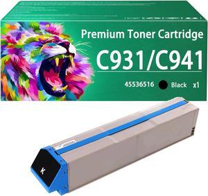C931 C941 Toner Cartridge Compatible for OKI 45536516 Black Toner Cartridges Work for OKI C931dn C931e C941dn C941e C931 C941 Printers
