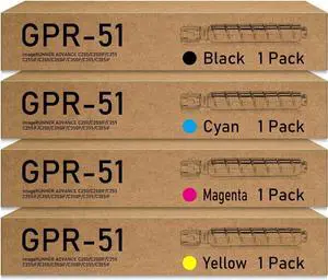 Remanufactured GPR-51 GPR51 High Capacity Toner Cartridge Replacement for Canon GPR-51 GPR51 GPR 51 imageRUNNER Advance C250 C250iF C255iF C350iF C355 c355iF Printer Toner Cartridge