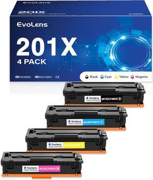 201X High Yield Toner Cartridge Compatible for 201X 201A CF400X CF401X CF402X CF403X Replacement  Color Laser Pro M252dw M252n MFP M277dw M274n Printer (Black Cyan Yellow Magenta, 4-Pack)