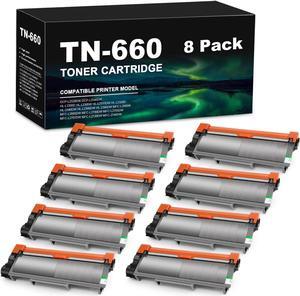 Remanufactured TN660 TN-660 Toner Cartridge Replacement for Brother TN630 TN660 TN-630 TN-660 for Dcp-l2520dw Dcp-l2540dw Mfc-l2700dw Mfc-l2720dw Mfc-l2740dw Hl-l2340dw Hl-l2320d Printer(8-Pack,8BK)