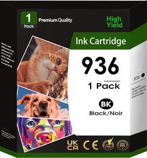 936 Ink Cartridge Black (1-Pack) Replacement  936 Ink Cartridges Compatible  Printers OfficeJet Pro 9110b 9128 9130b 9125e 9135e 9122e 9730e