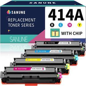 414A Toner Cartridges 4 Pack (with Chip) Replacement  414X 414 A Ink Cartridge  Color Laser Jet Pro MFP M479fdw M479fdn M479 M454 M454dn M454dw Printer (Black/Cyan/Magenta/Yellow)