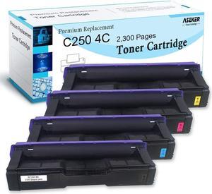 4 Color Compatible Toner Cartridge SP C250 C261for Ricoh SP C250DN C250SF C261SFNW C261DNW C260 C260DNW C260SFNW Printer High Capacity 2300 Pages 407539 407540 407541 407542 (BK/C/Y/M)