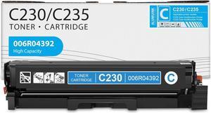 (With Chip) C230 C235 Cyan High-Yield Toner Cartridge 1-Pack Replacement for Xerox 006R04392 Toner for C230 C235 Color Printer
