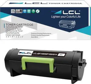 LCL Remanufactured 60F1H00 601H Toner Cartridge 10,000 Pages Replacement for Lexmark 601H 60F1H00 60F1000 for MX310dn MX410de MX510de MX511de MX511dte MX511dhe MX610 MX610dw MX611de MX611dhe (1K)