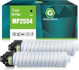 GREENBOX 842124 Black Toner Cartridge Compatible for Ricoh MP2554 MP3054 MP3554 2554SP 3054SP 3554SP MP2555 MP3055 MP3555 (2-Pack)