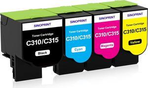 Remanufactured Toner Cartridge Replacement Ink Compatible for Xerox C310 C310DNI C310DNIM C315 C315DNI Printer 006R04356 006R04357 006R04358 006R04359-4Packs