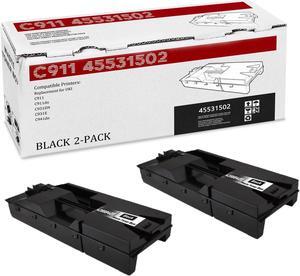 2-Pack 45531502 High Yield Black Waste Toner Box Replacement for OKI C911 C911dn C931DN C931E C941dn Printer