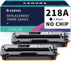 218A Black Toner Cartridge (No Chip) Replacement for HP 218A 218X W2180A W2180X Black Ink Cartridges for HP Color Laser Jet Pro 3201dw MFP 3301cdw 3301fdw 3301sdw Printer Ink (2-Pack)