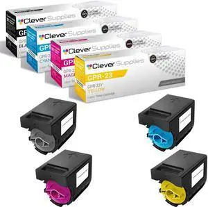 CS Compatible Toner Cartridge Replacement for Canon GPR-23 GPR23 0452B003AA Black 0455B003AA Yellow 0454B003AA Magenta 0453B003AA Cyan Canon Color C3080i Color C3480i C2550 C2880 C3380i 4 Color Set