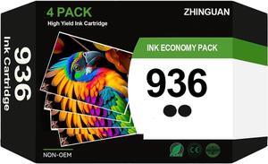936 Ink Cartridge Works for OfficeJet 9122e OfficeJet Pro 9110b 9125e 9128e 9130b 9135e 9730e Printers (2-Black)