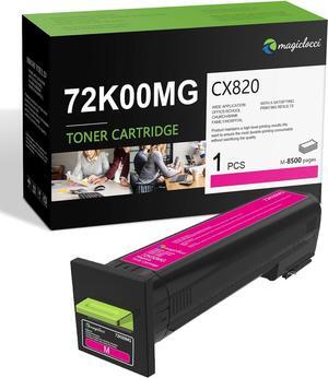 CX820 72K00MG Magenta Toner Cartridge (1-Pack) Replacement for Lexmark cx820dtfe cx825dtfe, cx860dte, cs820dte,CS820 CX820 CX825 CX860 Printer