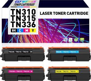 Compatible Toner Cartridge Replacement for Brother TN336 TN315 TN310 TN-315 for HL-L8350CDW HL-4150CDN HL-L8350CDWT MFC-L8850CDW MFC-9970CDW Printer (Black Cyan Yellow Magenta, 4-Pack)