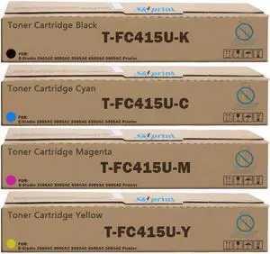 Ennovor 4515AC T-FC415U Toner Cartridge Compatible with T0SHIBA T-FC415U-K T-FC415U-C T-FC415U-M T-FC415U-Y use for T0SHIBA E-Studio 2515AC 3015AC 3515AC 4515AC 5015AC Printer.