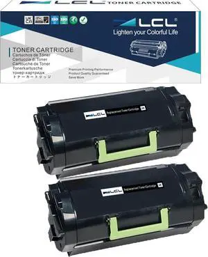 LCL Compatible Toner Cartridge Replacement for Lexmark 621 62D1000 MX710 MX710DE MX710DHE MX711DE MX711DHE MX711DTHE MX810 MX810DE MX810DTE MX811 MX811DE MX811DTE MX812 MX812DE MX812DTE (2-Pack Black)