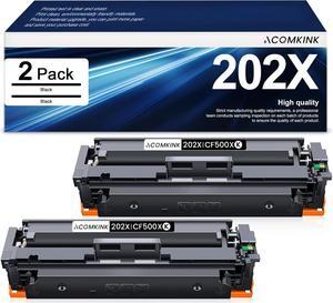 202X Toner Cartridges Black High Yield 2 Pack Replacement  202X CF500X 202A CF500A Color Pro MFP M281fdw M281cdw; M254dw Printer Ink | CF500XD