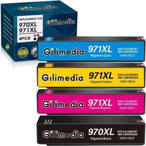 971XL Ink Cartridge Combo Pack, Replacement  970 971 Ink Cartridges, Compatible with Officejet Pro X576dw X476dw X476dn X551dw X451dn X451dw Printer, 4 Packs High Yield 971 970 Ink